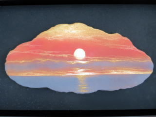 夕陽の陶板