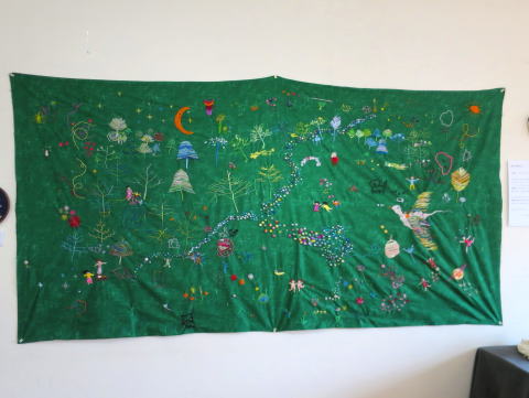 刺繍　森の仲間との合同作品
